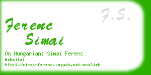 ferenc simai business card